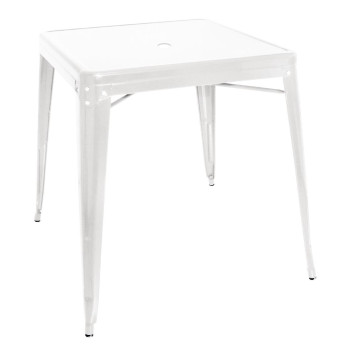 Bolero Bistro Square Steel Table White 668mm (Single) - Click to Enlarge