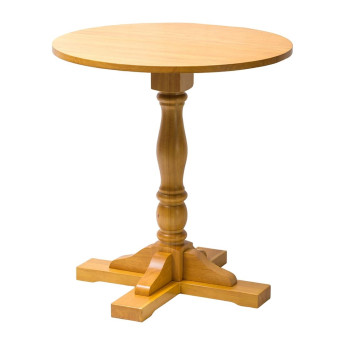 Oxford Soft Oak Pedestal Round Table 700mm - Click to Enlarge