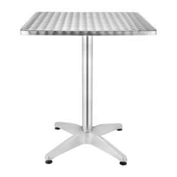 Bolero Steel and Aluminium Square Bistro Table 600mm - Click to Enlarge