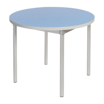 Gopak Enviro Indoor Campanula Blue Round Dining Table 900mm - Click to Enlarge