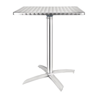 Bolero Square Flip Top Table Stainless Steel 600mm - Click to Enlarge
