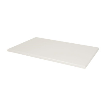 Bolero Pre-drilled Rectangular Tabletop White - Click to Enlarge