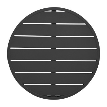 Bolero Aluminium Round Table Top Black 580mm - Click to Enlarge