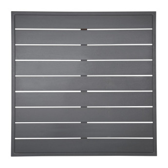 Bolero Aluminium Square Table Top Dark Grey 700mm - Click to Enlarge