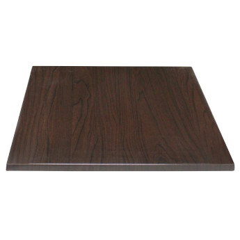 Bolero Pre-drilled Square Tabletops Dark Brown - Click to Enlarge