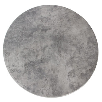 Werzalit Pre-drilled Round Table Top Concrete - Click to Enlarge