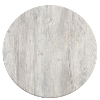Werzalit Pre-drilled Round Table Top Ponderosa White 600mm - Click to Enlarge
