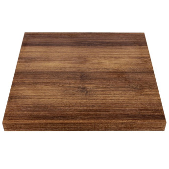 Bolero Pre-drilled Square Tabletops Rustic Oak - Click to Enlarge