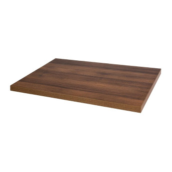 Bolero Pre-drilled Rectangular Table Top Rustic Oak 1100(W) x 700(D)mm - Click to Enlarge