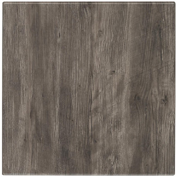 Werzalit Pre-drilled Square Table Top Ponderosa Grey 800mm - Click to Enlarge