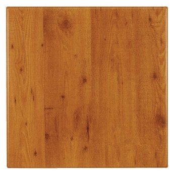 Werzalit Pre-drilled Square Table Top Pine 700mm - Click to Enlarge