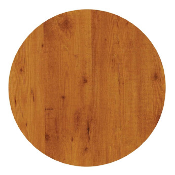 Werzalit Pre-drilled Round Table Top Pine 700mm - Click to Enlarge