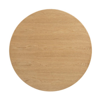Bolero Pre-drilled Round Table Top Natural Ash Veneer 600mm - Click to Enlarge