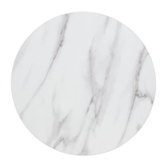 Bolero Pre-drilled Round Table Top Marble Effect 600mm - Click to Enlarge