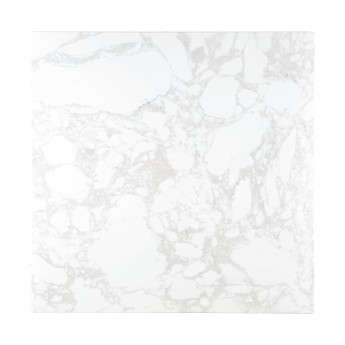 Bolero Square Marble Effect Tabletop White 600mm - Click to Enlarge