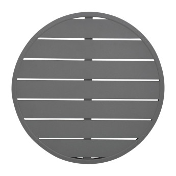 Bolero Aluminium Round Table Top Dark Grey 580mm - Click to Enlarge