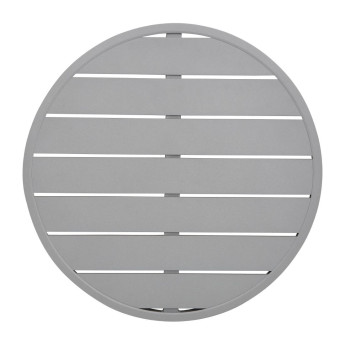 Bolero Aluminium Round Table Top Light Grey 580mm - Click to Enlarge
