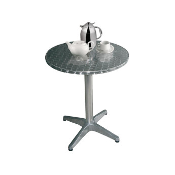 Bolero Steel and Aluminium Round Bistro Table 800mm - Click to Enlarge