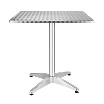 Bolero Square Stainless Steel Bistro Table 700mm - Click to Enlarge