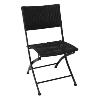 Bolero PE Wicker Folding Chair Set (Pack of 2) - Click to Enlarge
