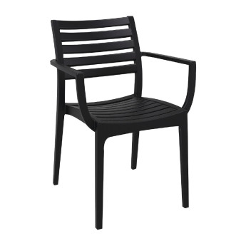 Artemis Arm Chair Black (Pack of 2) - Click to Enlarge
