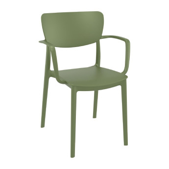 Lisa Arm Chair Olive Green - Click to Enlarge