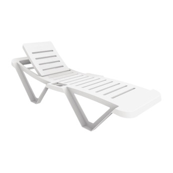 Polypropylene Sun Loungers White (Pack of 2) - Click to Enlarge