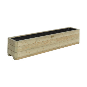 Rowlinson Marberry Patio Layer Planter Natural Timber 150cm - Click to Enlarge