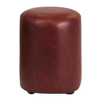 Cylinder Faux Leather Bar Stool Garnet (Pack of 2) - Click to Enlarge