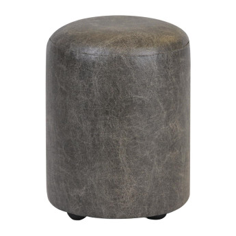 Cylinder Faux Leather Bar Stool Ash (Pack of 2) - Click to Enlarge