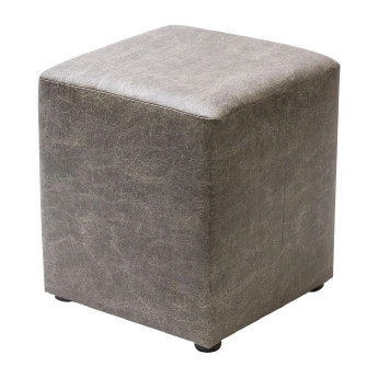 Cube Faux Leather Bar Stool Ash (Pack of 2) - Click to Enlarge