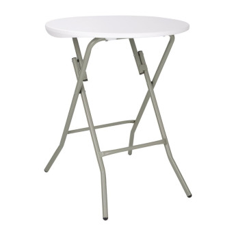 Bolero Round Folding Table Granite White 600mm (Single) - Click to Enlarge