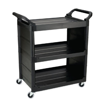 Rubbermaid Light Duty Service Utility Cart Black - Click to Enlarge