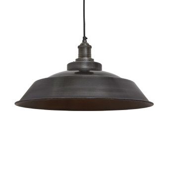 Industville Brooklyn Step Pendant Pewter 410mm - Click to Enlarge