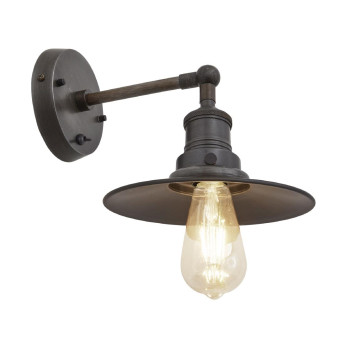 Industville Brooklyn Flat Wall Light Pewter 205mm - Click to Enlarge
