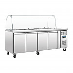 Polar U-Series Four Door Refrigerated Gastronorm Saladette Counter