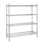 Vogue 4 Tier Wire Shelving Kit 1830x460mm