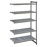 Cambro Camshelving Basics Plus Add-On Unit 5 Tier With Vented Shelves 2140H x 460D mm