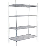 Craven 4 Tier Nylon Coated Wire Shelving 1700(H)x491(D)mm