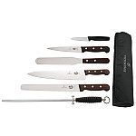 Victorinox 6 Piece Rosewood Knife Set with 20cm Chefs Knife with Wallet