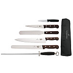 Victorinox 6 Piece Rosewood Knife Set with 25cm Chefs Knife with Wallet