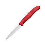 Victorinox Paring Knife Pointed Tip Serrated Edge 8cm Red