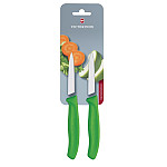 Victorinox Pointed Tip Paring Knife 8cm Green (Pack of 2)