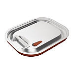 Vogue Stainless Steel and Silicone Sealable 1/2 Gastronorm Lid