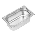 Vogue Heavy Duty Stainless Steel 1/4 Gastronorm Pan 100mm