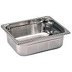 Matfer Bourgeat Stainless Steel Perforated 1/2 Gastronorm Pan 100mm