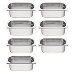 Vogue Stainless Steel Gastronorm Container Kit 1/4 (Pack of 7)