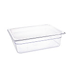 Vogue Polycarbonate 1/2 Gastronorm Container Clear