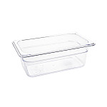 Vogue Polycarbonate 1/4 Gastronorm Container 100mm Clear