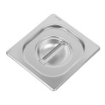 Vogue Heavy Duty Stainless Steel 1/6 Gastronorm Pan Lid